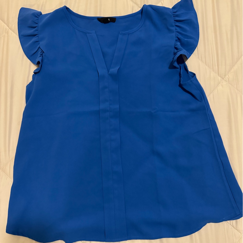 Mine Royal Blue Ruffled Sleeve Blouse